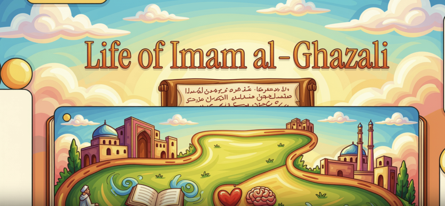 Illustrated scene from the Life of Imam Al-Ghazali lesson